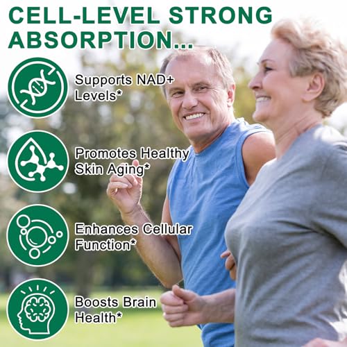 O NATURE ZIRAN Suplemento De Nad, Ribósido De Nicotinamida De Nad De 910 Mg Para Hombres Y Mujeres, Resveratrol De Ribósido De Nicotinamida Liposomal, Para El Antienvejecimiento, La Energía, La Conc