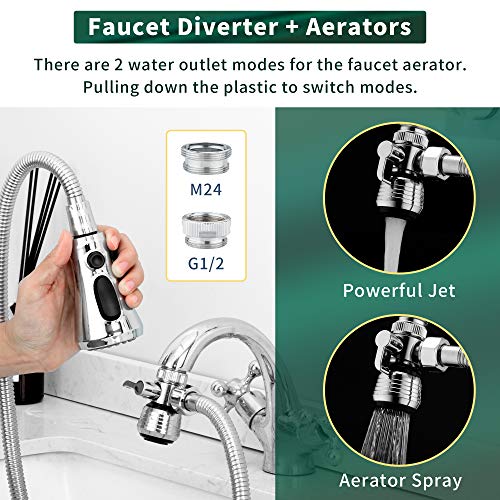 Kitchen Faucet Hose Attachment, Sink Sprayer Replacement Head with 6.5