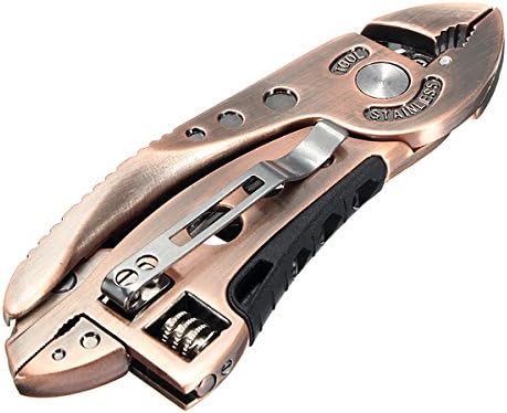 Aoher Adjustable Wrench,Jaw Screwdriver Pliers Knife Multi Tool Set, Bronzed Multi-tool