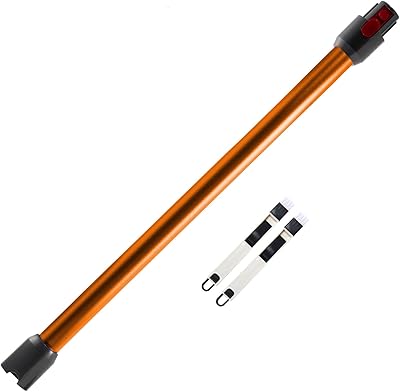 Cheerhom Verlängerungsrohr für Dyson V11, Saugrohr Kompatibel mit Dyson V7 V8 V10 V11 V15, Starres Teleskoprohr für Dyson Staubsauger mit Zwei 2-in-1-Bürsten, Orange