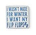 Barnyard Designs Wooden Summer Beach House Box Sign, Motivational Desk Decorations for Women Office, Bathroom Shelf Decor, Inspirational Desk Decor, 8x12 (Flip Flops)