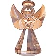 LONGWIN Crystal Angel Figurine Christmas Decorative Glass Ornaments Collecible Gift Idea