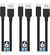 Sabrent [Lot de 3] Câbles 22AWG Premium de 1m80 USB-C vers USB A 3.0 – Recharge et synchronisatio...