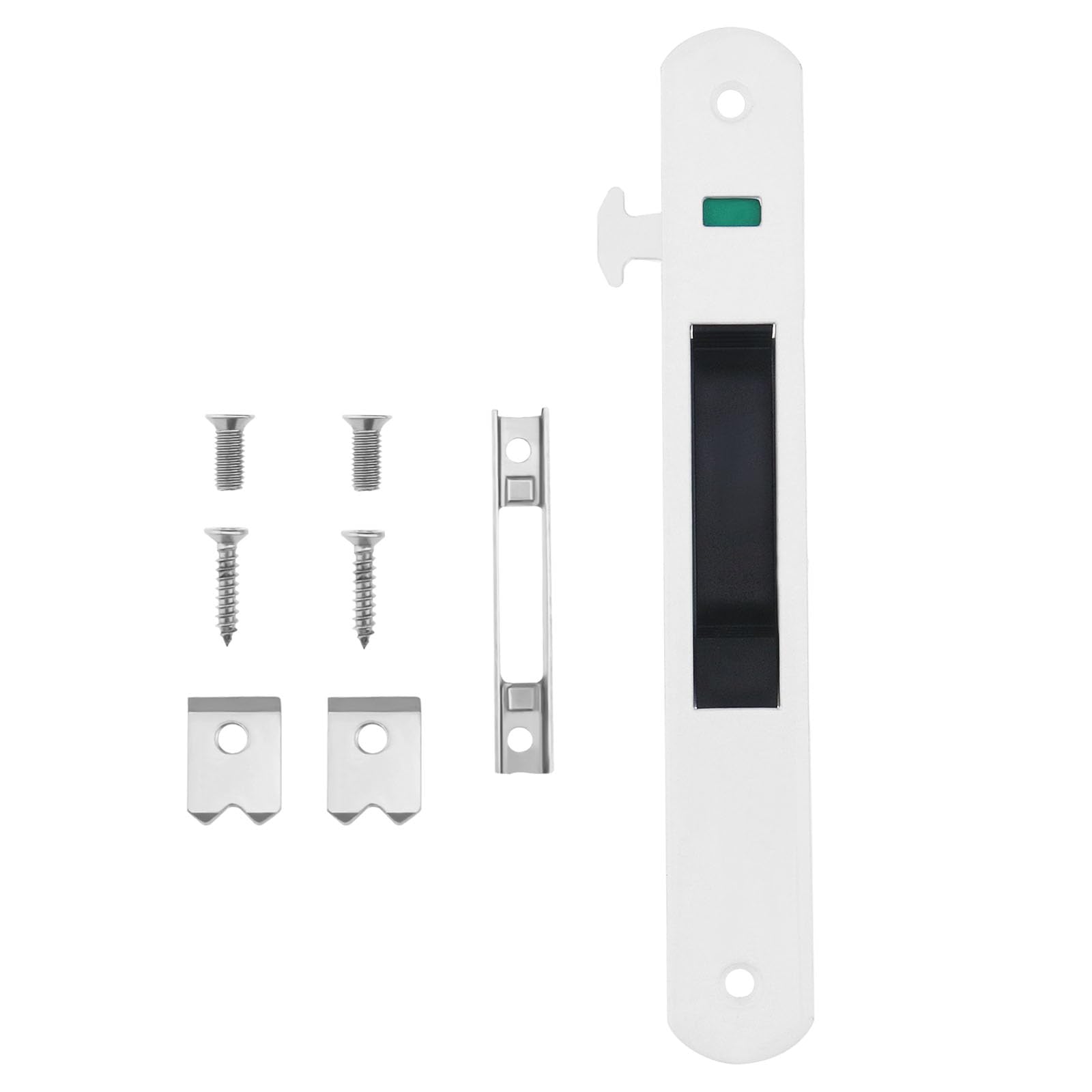 YINETTECH Sliding Door and Window Set Sliding Glass Door Lock U Bracket Sliding Pocket Door Replacement Accessories Movable Window Door Hook Lock White