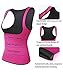 Ursexyly Cute Fat Burner Vest Slimming Shirt Neoprene Sauna Suit Waist Trainer Tank Top for Women (XL, US 16-18, Pink Slimming Vest)