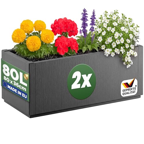 Casaria 2er Set Blumenkasten Ethica