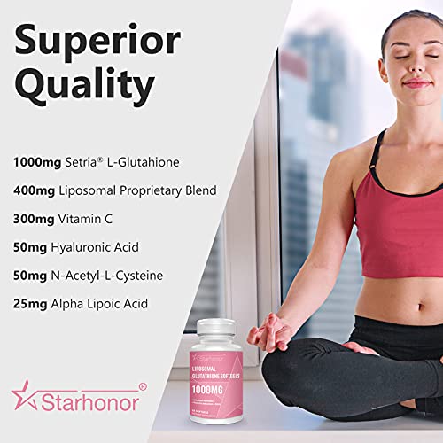 nasal spray glutathione Liposomal Glutathione Softgels 1000MG, Reduced Glutathione Supplement,  Better Absorption, Non-GMO Antioxidant, Detox, Brain, Immune System, 120  Softgels in Kenya