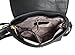 JOLLYCHIC PU Leather Multi Pockets Crossbody Bag Travel Shoulder Purse Black