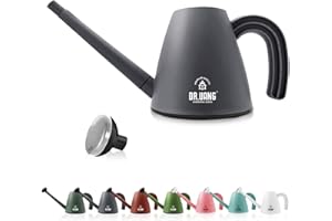 DR.UANG Watering Can, Indoor and Outdoor Watering Can for House Plants, Long Spout with Detachable Shower Spray Head, Water Can for Plants, Garden, Flower (2.0L 70oz 1/2 Gallon Gray)
