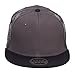 Mesh Premium Snapback Flat Bill Cap - Black Charcoal OSFM
