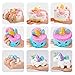 R.HORSE Jumbo Narwhale Cake Squishy Kawaii Cute Unicorn Mousse Cream Scented Squishy Soft Kids Toys Doll Stress Relief Toy Hop Props, Decorative Props Large (6Pack)