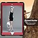 iPad 9.7 2017 2018 Case, ZHK Rugged Heavy Duty Shockproof Hybrid Hard PC Bumper Silicone Dual Layer Protective Case with Kickstand for iPad 5th/6th Generation - Black/Red