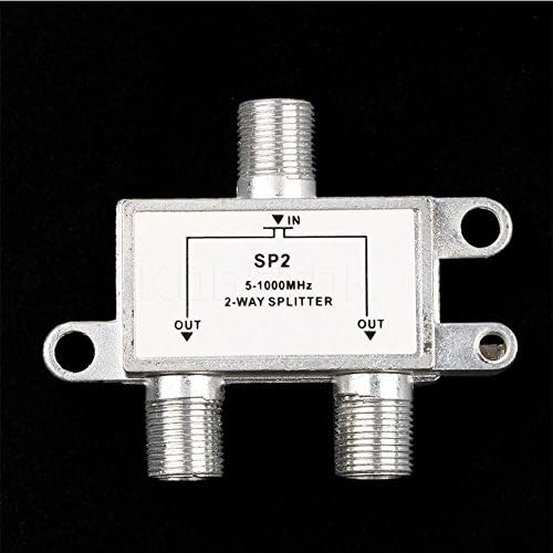 Tehner(TM) 2 Way TV satallite Aerial Splitter Antenna Cable 5-1000 MHz F Connector Splitter TV Switch