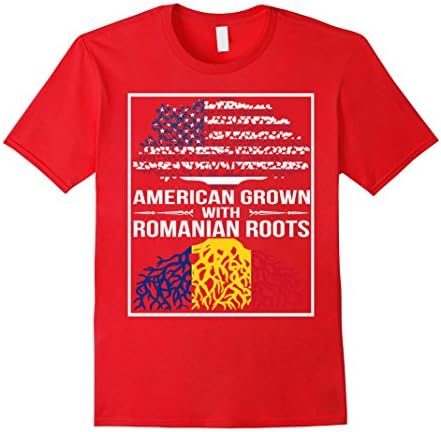 Mens Romanian Root gifts Tshirts Small Red