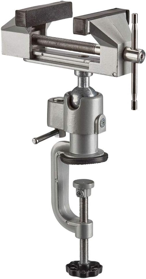 Wotendy Universal Tabletop Clamp Vice Tilts Rotate 360°, Portable Work Bench Vise for Drilling, Woodworking,Jewelry Making, Mental working