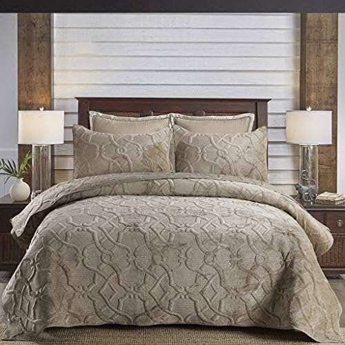 MNII Quilt Bedspread 3-Piece Set Comforter 100% Cotton Summer Quilt/Blanket Cotton Oversized,234 * 270cm [Energy Class A]