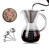 YINUOWEI (800 Ml/27 Oz) 5-cup Pour Over Glass