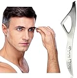 Brow Plow Tweezers - See our WIN-EITHER-WAY GUARANTEE - Best Precision Slant Tip Stainless Steel Tweezers Made for a Man