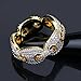 JINAO 18K Gold Plated Bling Iced Out CZ Mariner Link Hip Hop Ring