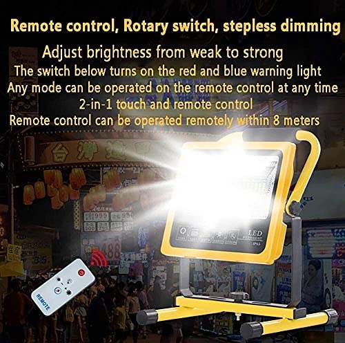 UWY LED Flutlicht IP65 LED Arbeitslicht | LED-Flutlicht mit Fernbedienung, für Camping Gartenbeleuchtung – Bild 4