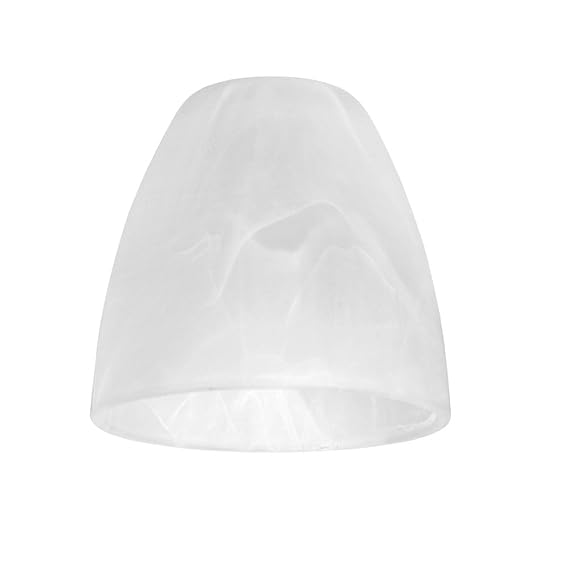 Set of 3 White Frosted Marble Effect Glass Replacement Shades Amazon