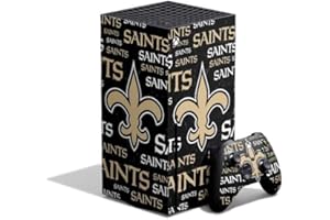 Skinit Decal Gaming Skin Compatible with Xbox Series X Bundle - Officially Licensed NFL New Orleans Saints Black Blast Design