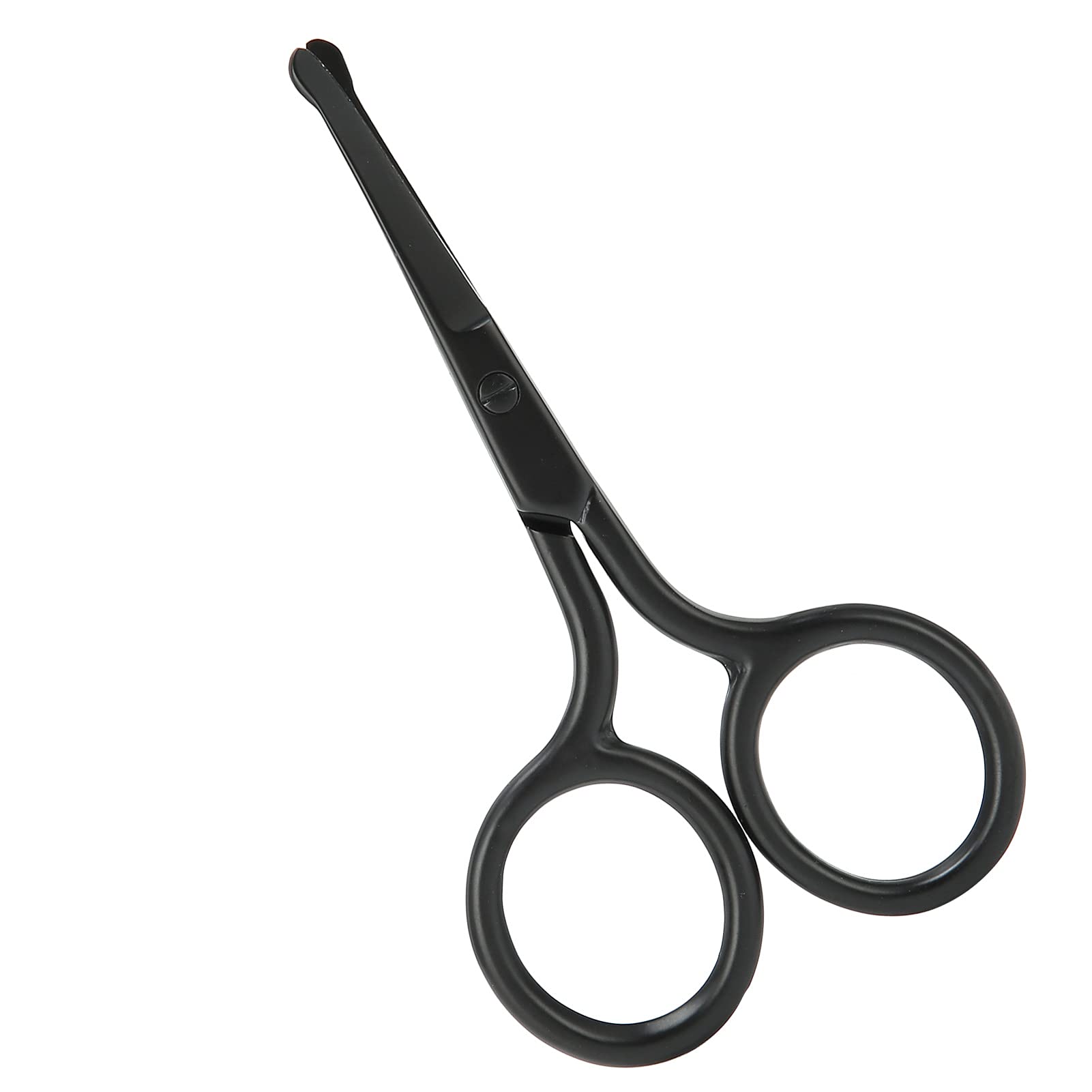 Rounded Tip Scissors, Beard Scissors Eyebrow Scissor Trimmer Nose Hair Trimmer Stainless Steel for Moustache for Beard