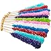 6.5” Crystal Rock Candy Stick - 1 Bag of Fruit-Flavored Lollipops for Party Favors, Cake Decorations, Novelty Supplies or Treats for Halloween, Christmas, Baby Showers, Gender Reveal