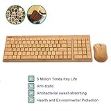 Bamboo Wireless Keyboard And Mouse Set – Eco-friendly Minimalist - View #7
