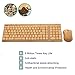 SNGU KG201-N+MG94-N 2.4GHz Full Bamboo Handmade Wireless Keyboard and Mouse Combo(2 Key Pads)