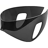 GUVIVI Futuristic Sunglasses for Men Women Oversized Wrap Around Shield Fashion Chic Mask Plastic Sun Glasses Shades