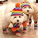 Pet Clothes Sweater Puppy Pet Dog Cat Winter Warm Costume 6Pcs/Set Striped Knitted Cap Socks Scarf S