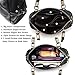 AINIMOER Womens Genuine Leather Vintage Tote Shoulder Bag Top-handle Crossbody Handbags Large Capacity Ladies' Purse (Black)