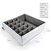 MEÉLIFE Foldable Fabric Underwear Organizer Bras Storage Box,Clothes Storage Drawer Basket Bins Containers with Lids Divider for Apparel Garments Socks Ties Scarves (Light Gray)