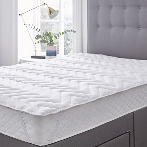 [- Silentnight Deep Sleep Mattress Topper, White, Double  -]
