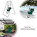 ONCLOUD Upgraded Unique Hammock Hanging Sky Chair, Air Deluxe Swing Seat with Rope Through The Bars Safer Relax with Fuller Pillow and Drink Holder Beech Wood Indoor/Outdoor Patio Yard 250LBS Green