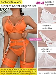 Kaei&Shi Garter Belt Thong Lingerie for
