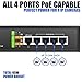 BV-Tech 5 Port PoE+ Switch (4 PoE+ Ports | 1 Uplink Port) – 65W – 802.3af/at – POE-SW501