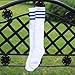 Leotruny Classic Triple Stripes Knee High Tube Socks 70s Clothes for Men Women