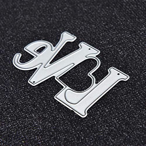 Monrocco 2PCS Dies Cut Cutting Die Love Nesting, Metal Embossing Stencils for DIY Scrapbooking Photo Album Decorative DIY Paper Cards Making Gift - Thumbnail 3