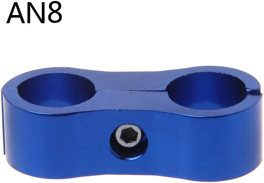 COLUDOR Stepped Billet Dual AN8 8AN 16MM Braided Hose Separator Clamp Cable Fastener NEW