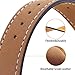 Mornex Replacement Leather Band Compatible for Charge 2, Fitness Strap Women Men Small Large (Light Brown- Rosegold Buckle)