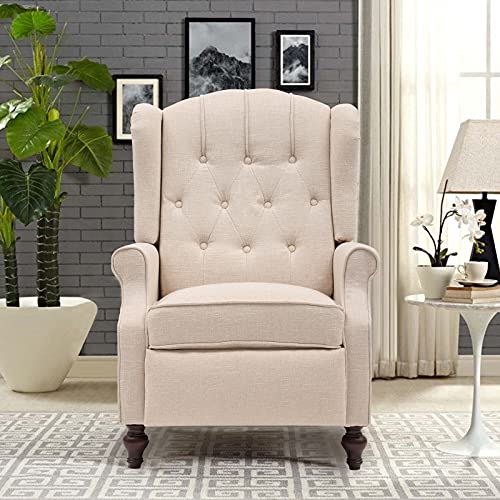 IPKIG Recliner Chair with Heated and Massage, Tufted Comfy Wingback