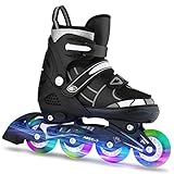 ANCHEER Inline Skates Adjustable Women Men Kids Roller Skates for Girls Boys Size 12-8 Aggressive Urban Toddler Skating