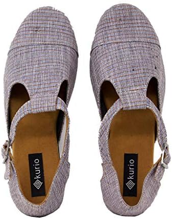 Kurio Perfect Pair of T Toes Checks Casual Flat Shoes for Women's/Ladies in Blue