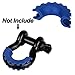 FieryRed Blue D-Ring/Shackle Isolator Kit 2 Pieces Shackle Isolator and 4 Pieces Washer for 3/4 inch Shackle Gear Design Rattling Protection Cover