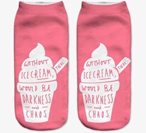 HARAJUKU Printed Socks MUNCHIES COLLECTION (Ice Cream Chaos)