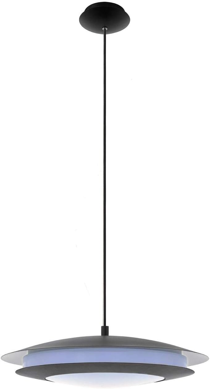 EGLO Moneva-C Pendant Light, Steel, 27 W, Diameter 48.5 cm, Black, diameter 48,5 cm