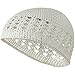 Gravity Threads White Crochet Beanie Skull Cap Hat