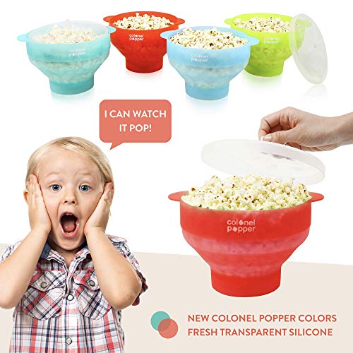 Original Colonel Popper Healthy Microwave Popcorn Maker LFGB Food